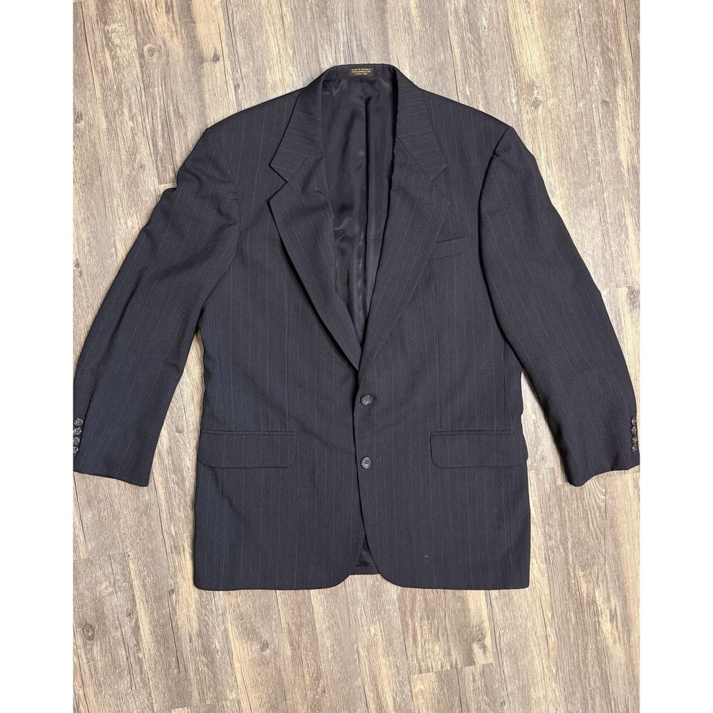 Oscar De La Renta Cashmere Wool Blend Pinstripe Blazer Suit Jacket 42L